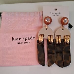 Kate Spade Gold and Black Dangle Earrings